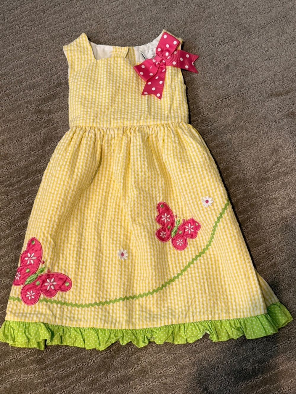 Girls Rare Editions Yellow Sleeveless Dress Size 5